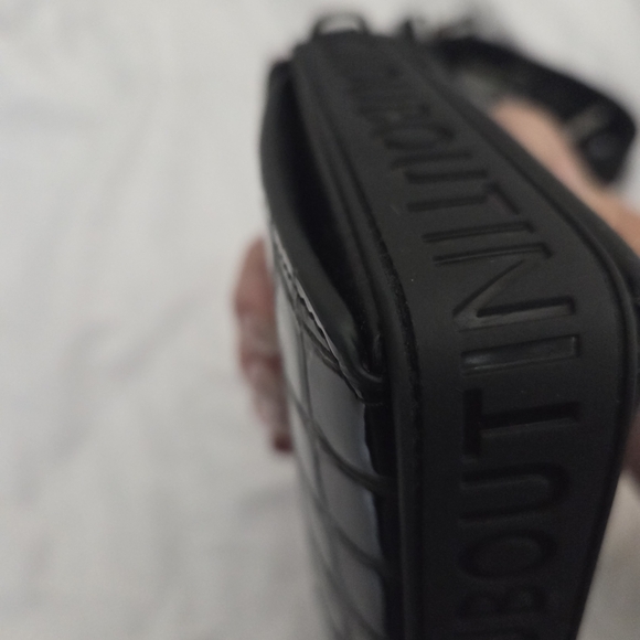 Christian Louboutin Black Croc-Embossed Women's Bag - Picture 12 of 16